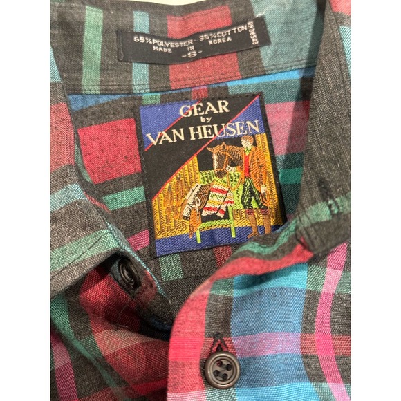 Vintage Gear by Van‎ Heusen Long Sleeve Button-Down Shirt Size Medium - Picture 3 of 5